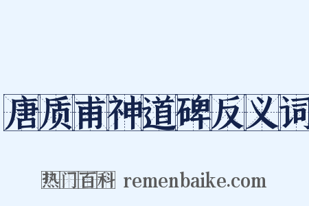 唐质甫神道碑反义词是什么意思的图片